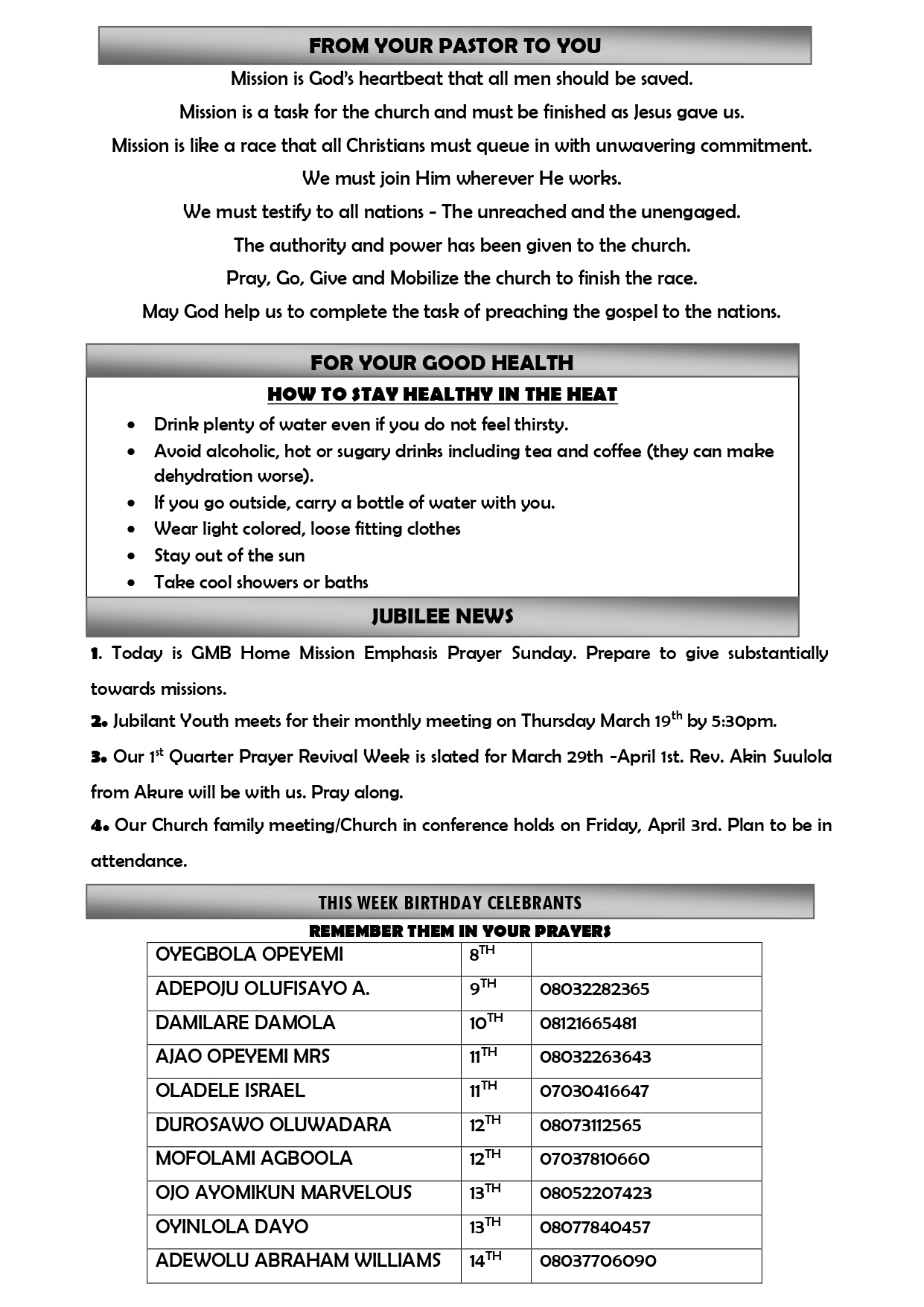 Bulletin page 2