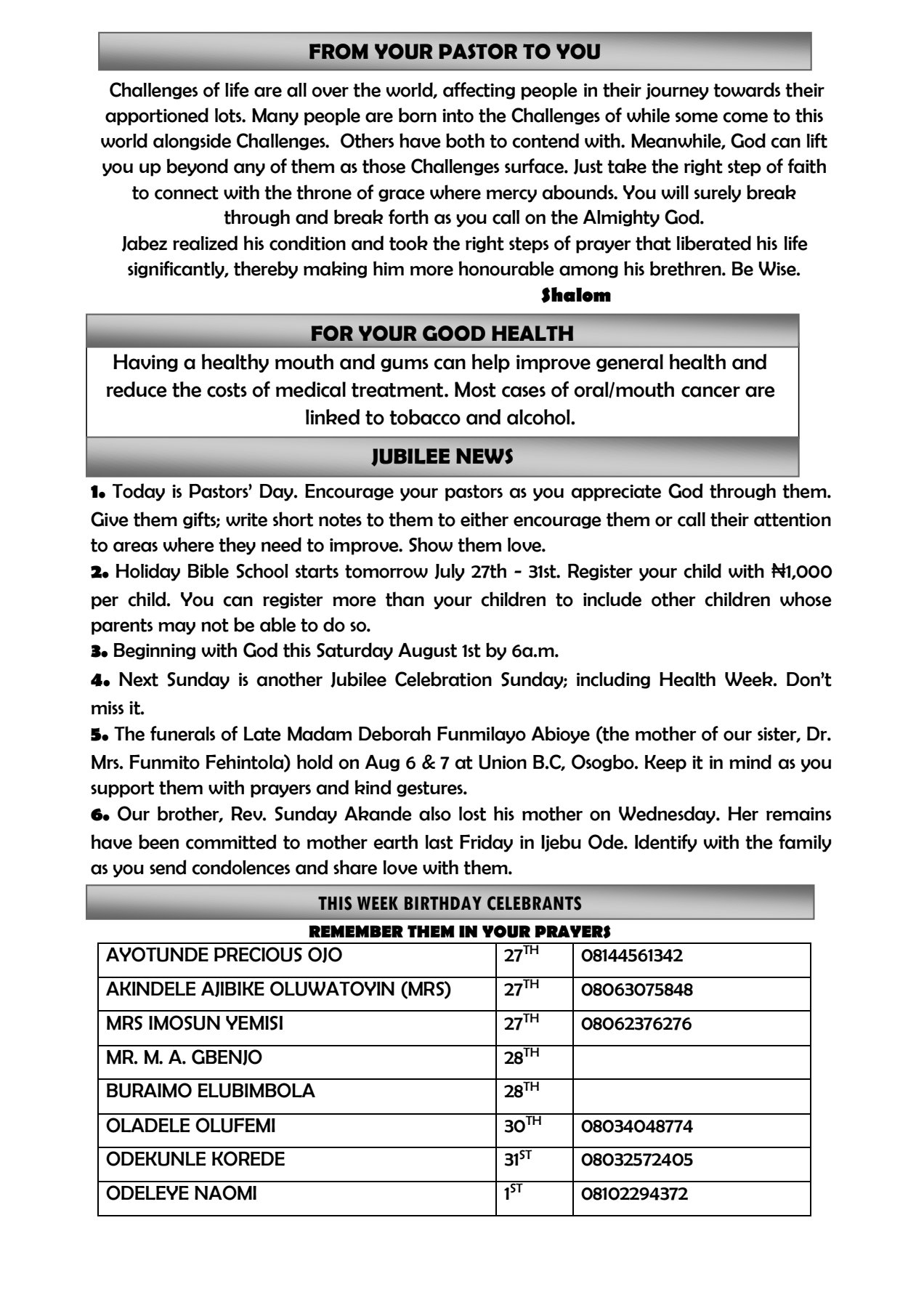 Bulletin page 3